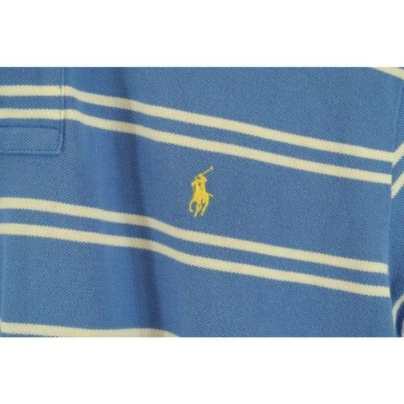 Polo Ralph Lauren Collared Shirt Blue Striped Mens Small  Relaxed Oversize Fit - Picture 3 of 10